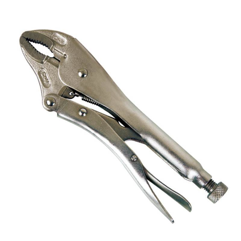 Locking Pliers, Curved Jaw With Wire Cutters
