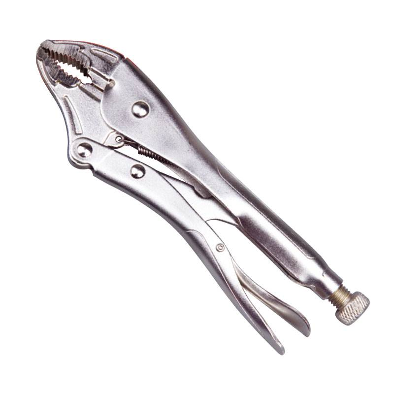 Curved Jaw, Locking Pliers With Wire Cutters
