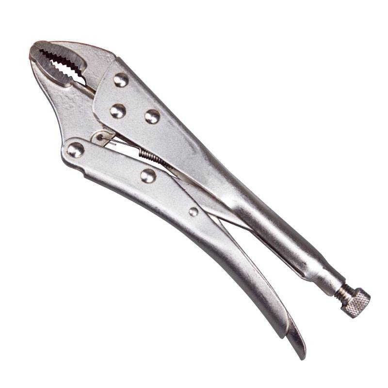 Curved Jaw, Locking Pliers, With Wire Cutters