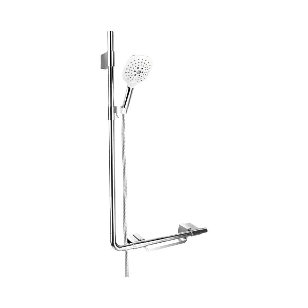 3052 Sliding bar
Total length 900mm, Rail Φ28mm
S802W-2 Hand shower
3 functions
H3007 shower hose
1.5M stainless steel, double lock, chrome