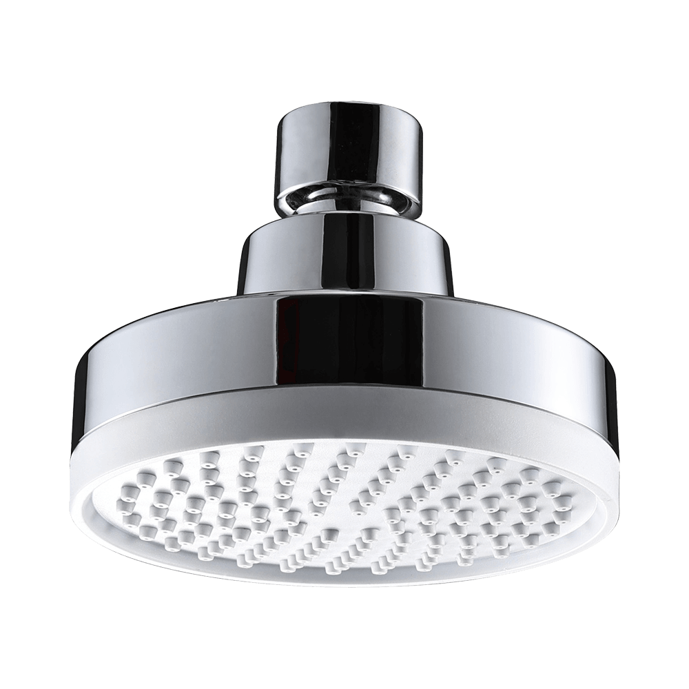 90mm Single Function Chromed With White Face Showerhead