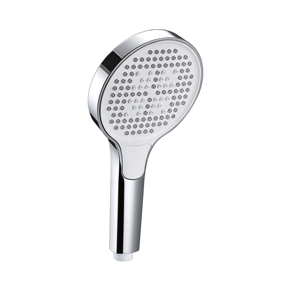 3jet 130mm KTW BWGL Silver Chrome With White Surface Hand Shower