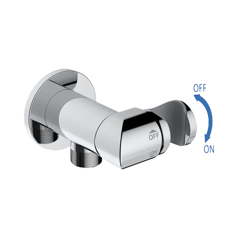 Ceramic Shattaf Valves With Integrated On-Off Chrome Shower Holder