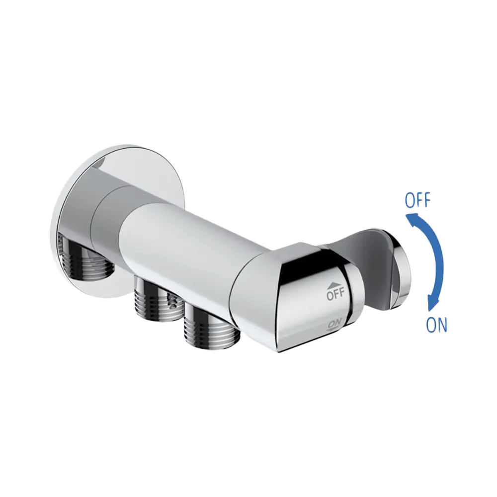 Ceramic Shattaf Valves With Integrated On-Off Wall Mounted Shower Holder