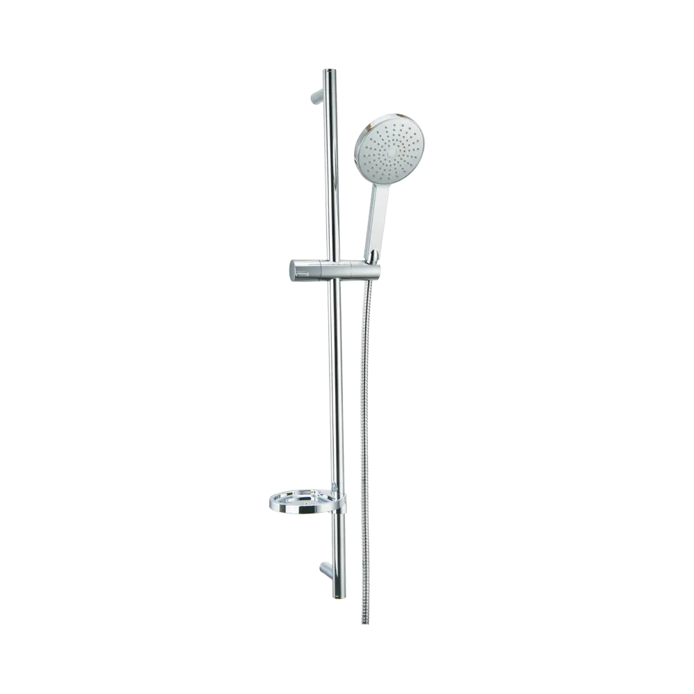 3026 Sliding bar
●Total length 700mm(900mm), railΦ24mm
S906 hand shower
●Single function H3007 shower hose
●Stainless steel, double lock,
●1.5m,14mm, Chromed D08-C soap dish
●ABS, Chrome