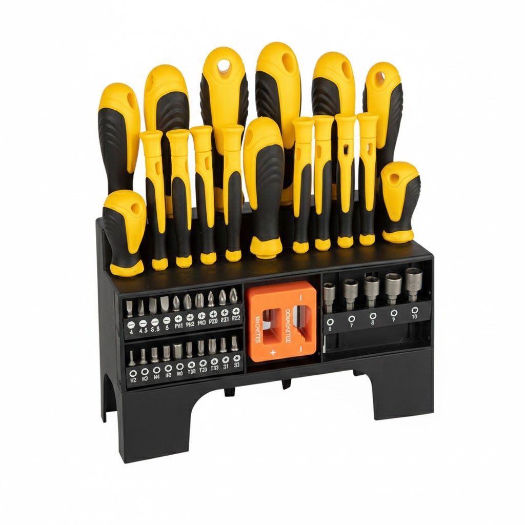 39 Pieces Screwdriver Sets With Precision Screwdriver and Bits and Magnetic Drive Handle and Nut Drive Socket